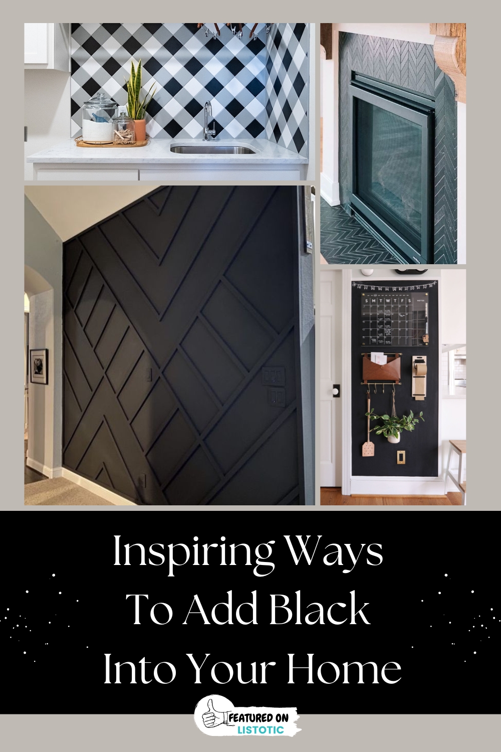 black home interior design ideas