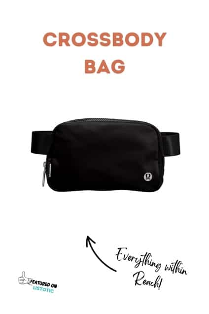 travel packing ideas lululemon black crossbody bag