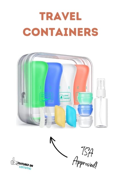 silicone assorted colored travel containers 