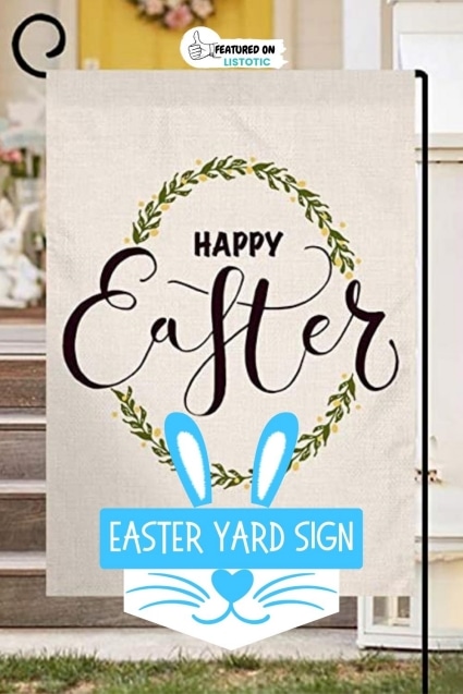 Bunny yard sign.