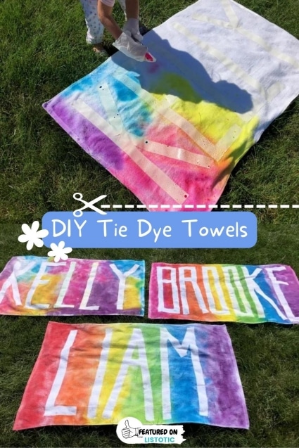 Tie Dye Beach Towels - Crafts by Amanda - Wearable Crafts for Kids