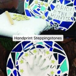 Handprint steppingstones.
