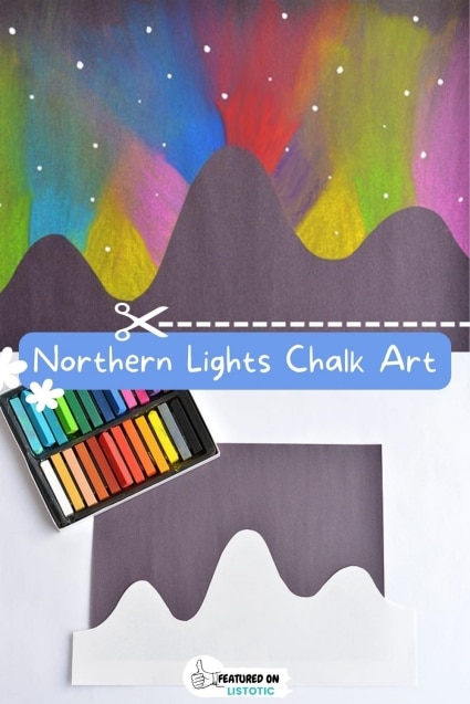 Northern lights chalk art.