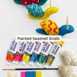 Painted seashell snails.