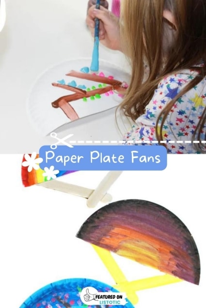 Paper plate fans.