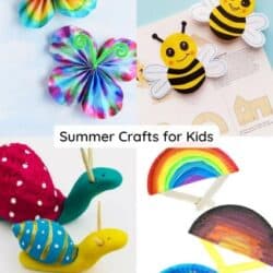 Fun DIY summer crafts for kids and preschoolers.
