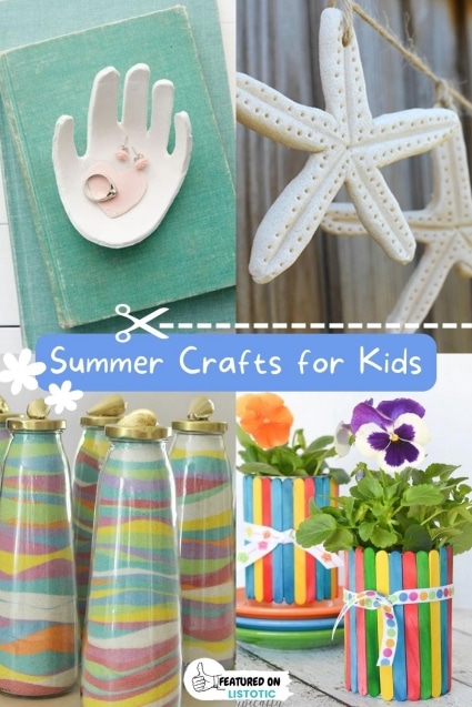 Fun DIY summer crafts for kids and preschoolers.