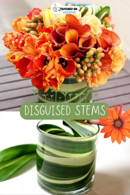 Hide Stems In Tall Glass Vases For Centerpieces