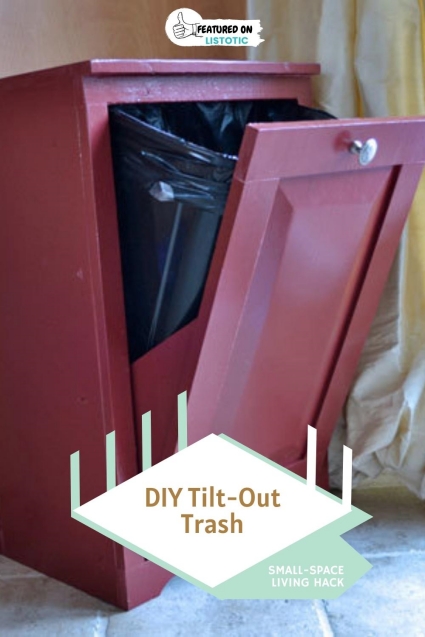 DIY tilt out trash.