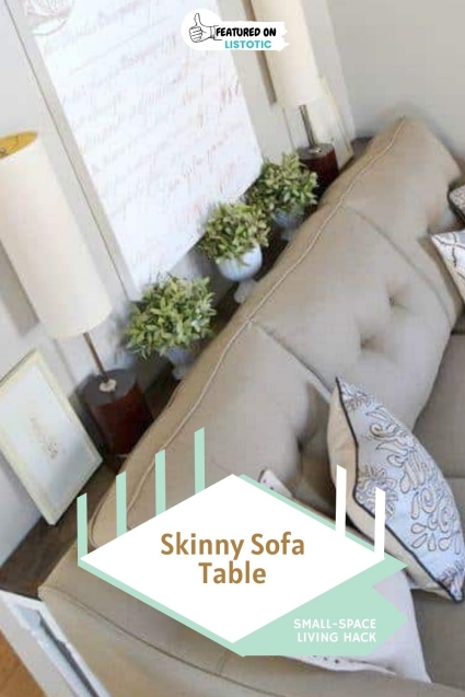 Skinny sofa table.