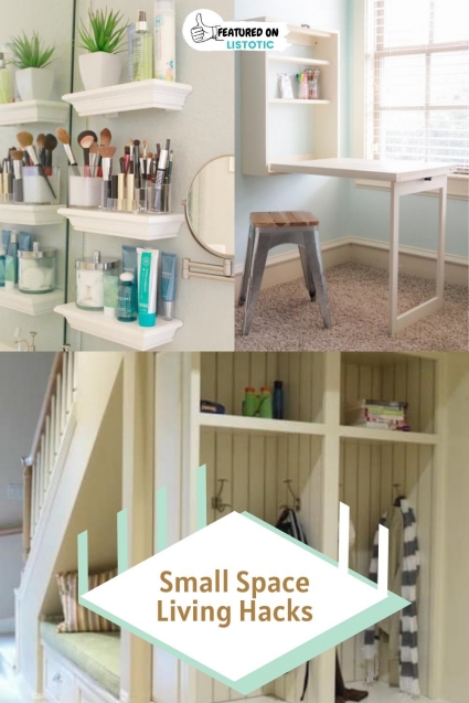 10 SMALL SPACE ORGANIZATION IDEAS  SPACE SAVING HOME HACKS 