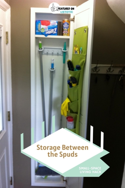 DIY storage ideas for small spaces; small space hack and bedroom storage ideas.