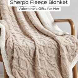 Sherpa fleece blanket.