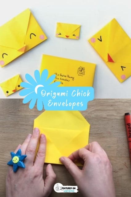 Origami chick envelopes.