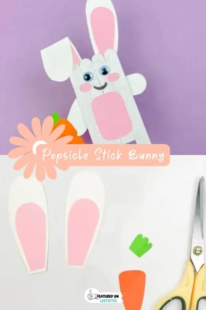 Popsicle stick bunny.