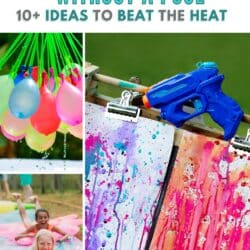 squirt gun painting, sponge tag, DIY slip n slide and more to stay cool without a pool