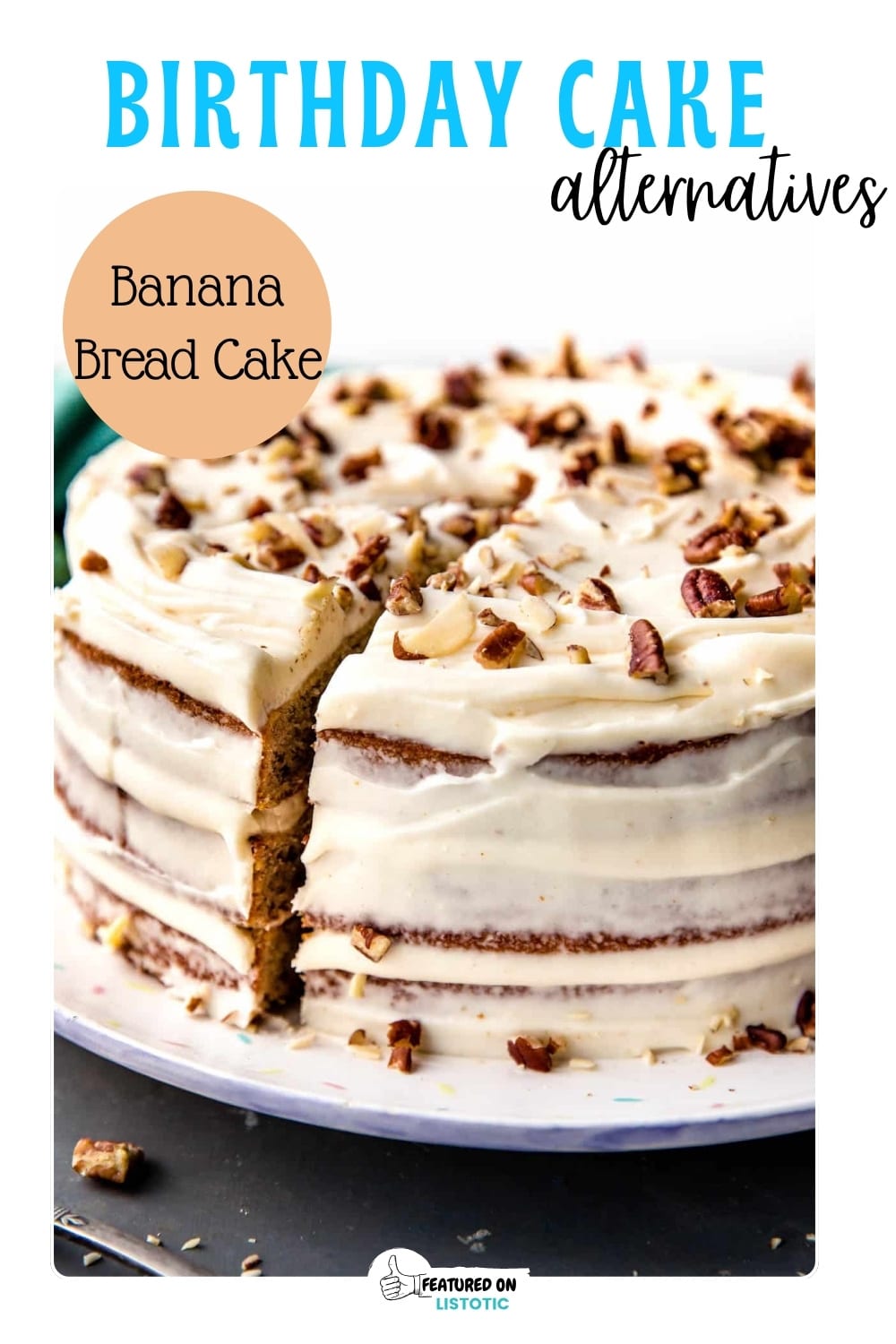 layered banana bread cake idea