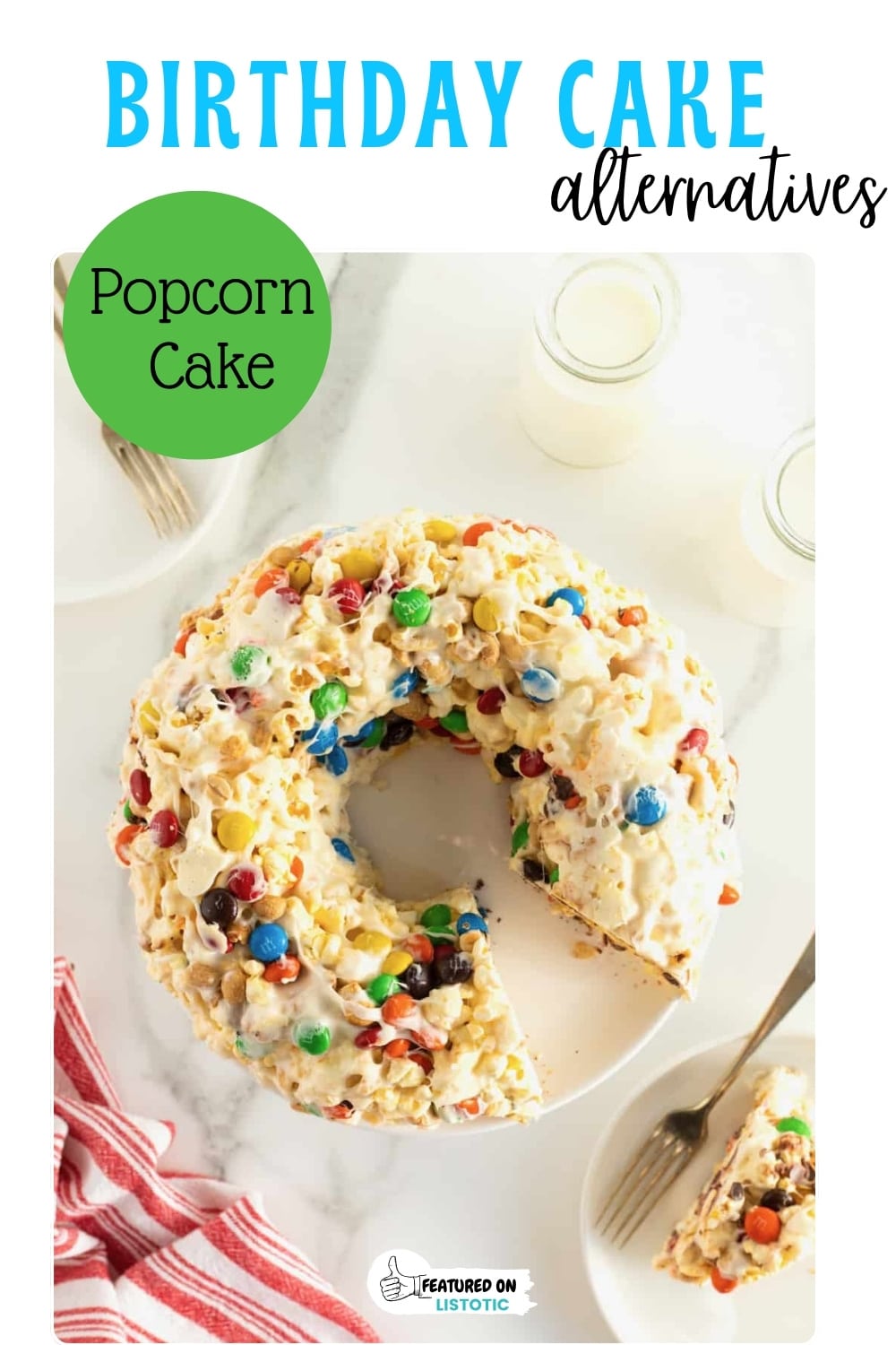 m&m popcorn cake 