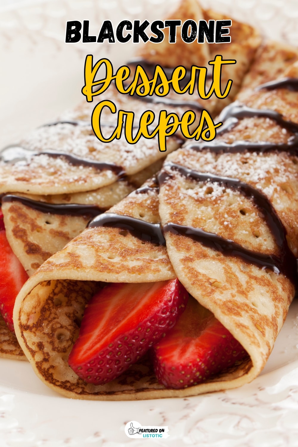 Thin Dessert Crepes with Fresh Fruit made on Blackstone griddle