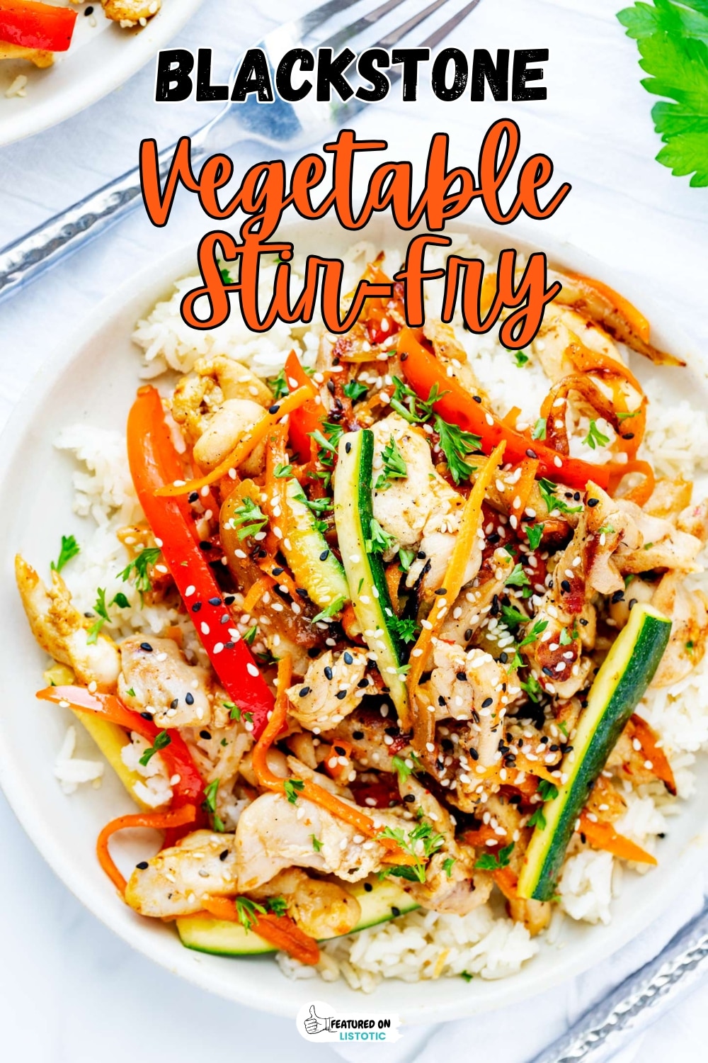 Colorful Vegetable Stir-Fry Cooking on Blackstone Griddle