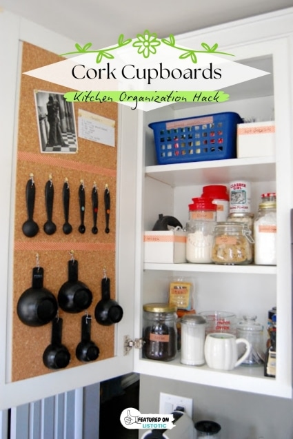 Cork cupboards.