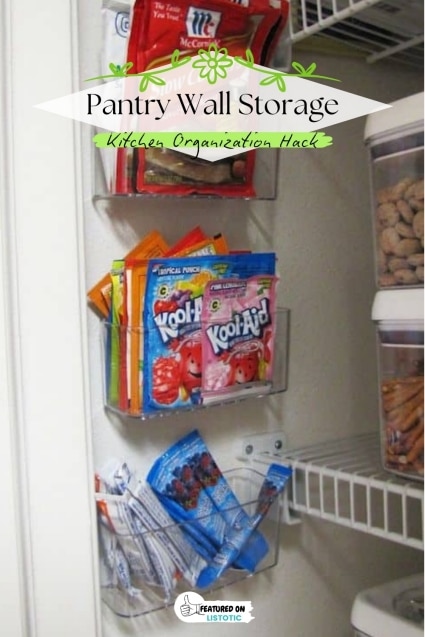 Pantry wall storage.