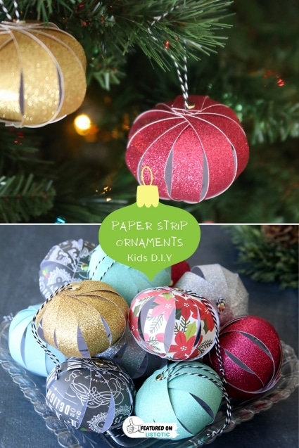 Paper strip bauble tutorial.