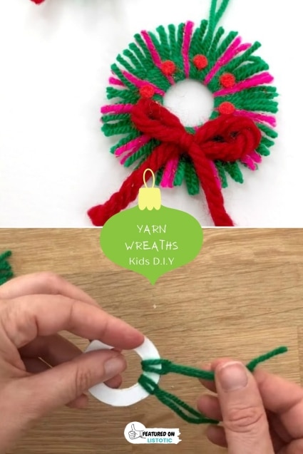 Yarn wreaths.