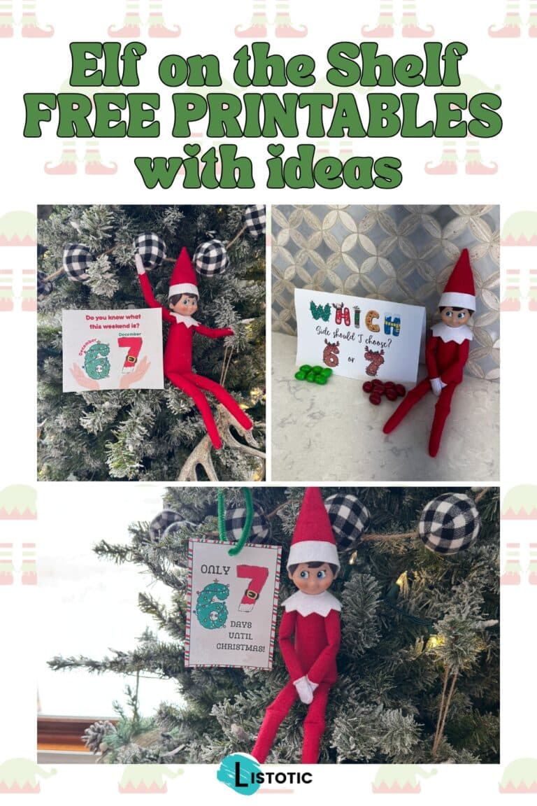 Free Elf on the Shelf 6 7 Printables ⋆ Listotic