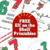 a list of 5 free elf on the shelf printables to print and use for the Elf on the Shelf